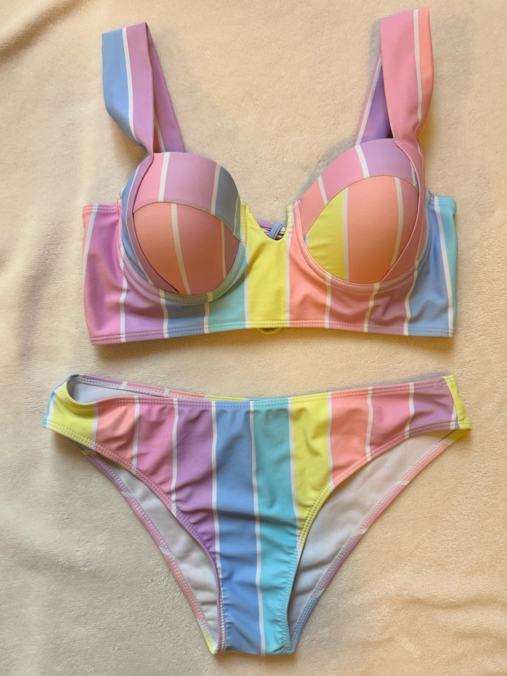Pastel Rainbow Stripe Bikini